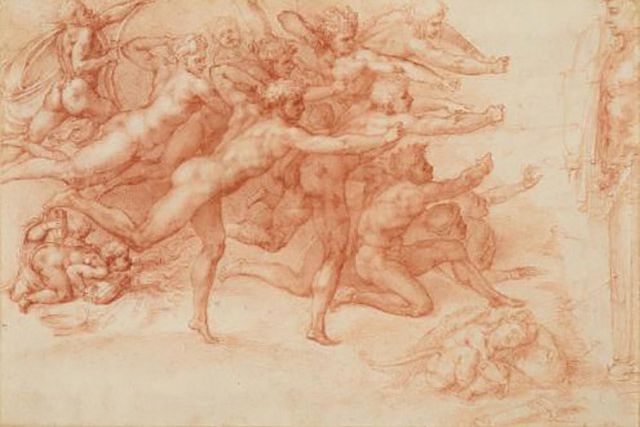 Archers Shooting at a Herm, 1530-33. Michelangelo.